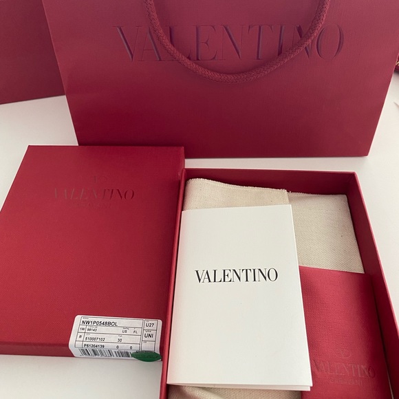 VALENTINO red stud wallet